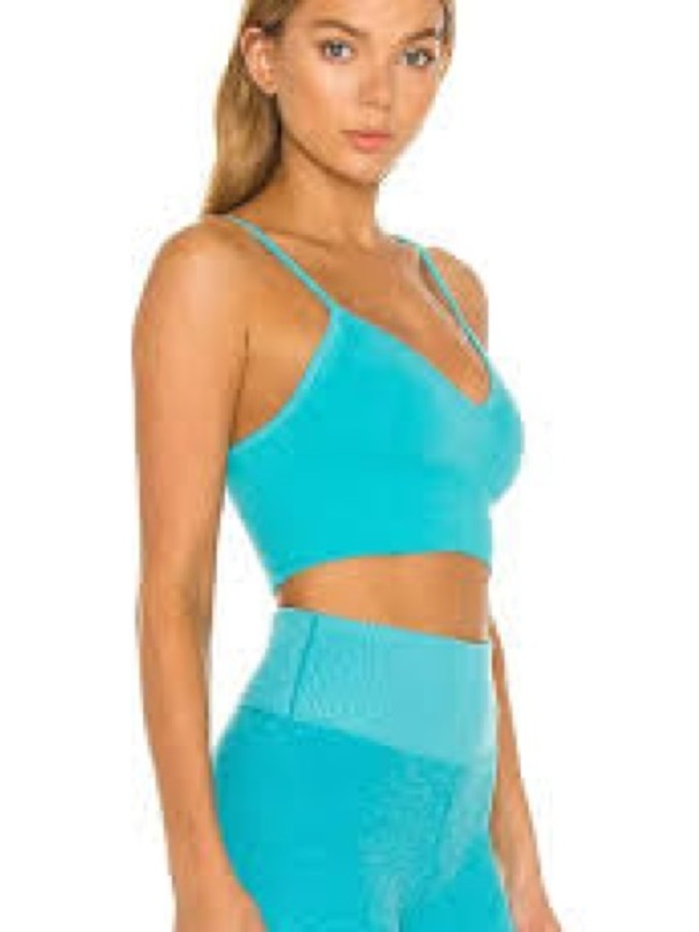 ALO Yoga Seamless Delight Bralette in Bright Aqua